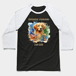 Champion Golden Retriever Sparkles With Trophy Baseball T-Shirt